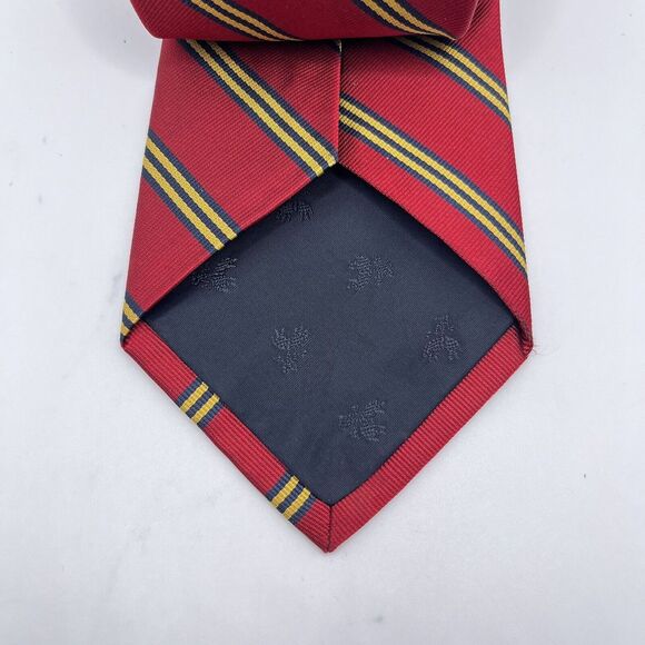 Brooks Brothers Makers Men's Red Blue Gold‎ Stripes 55" Silk Repp Tie - Picture 3 of 5